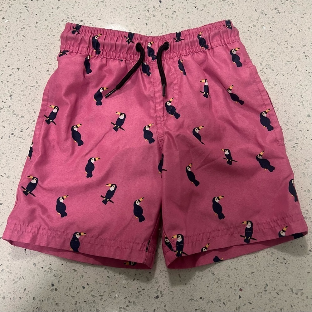 20% off $40+! RIPZONE Toddler Pink Toucan Print Swim Shorts Size XS (2-3)